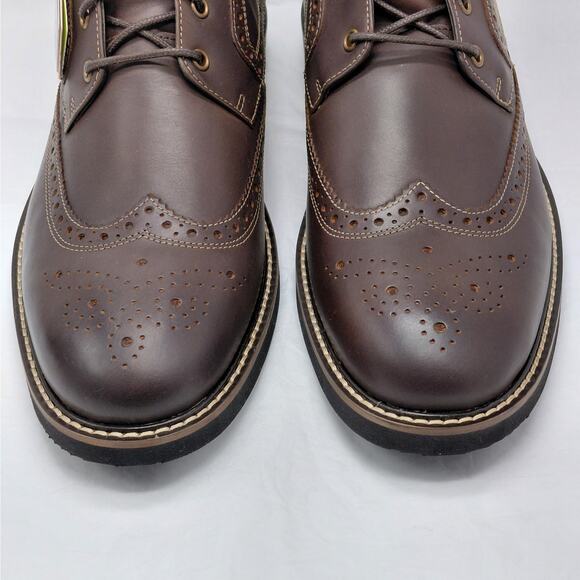 Nunn Bush Mens Chukka Boots Size 12M Brown Leather Wingtip Brogue Lace Up Shoes - Picture 5 of 12